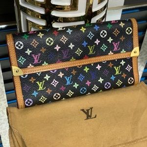 LOUIS VUITTON
Multicolor Porte Tresor Wallet black